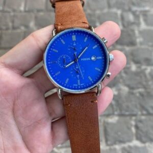 First Copy Fossil Commuter Leather Strap All Chronography Working Inside