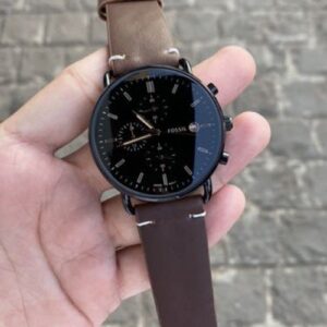 First Copy Fossil Commuter Leather Strap All Chronography Working Inside