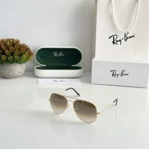 RayBan Aviator Gold Brown DC