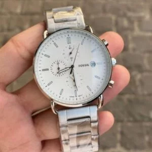 First Copy Fossil Commuter Metal Strap All Chronography Working Inside