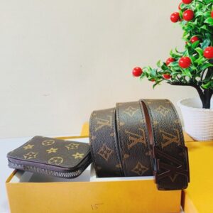 Louis Vuitton Premium Quality Belt Wallet Combo With Orginal Box 