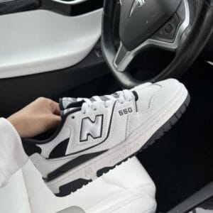 New Balance 550 White Black Sneakers For Girls