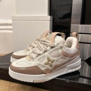 First Copy Louis Vuitton LV Skate Sneaker Beige White