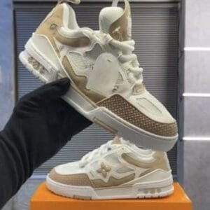 First Copy Louis Vuitton LV Skate Sneaker Beige White