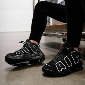 First Copy Air More Uptempo Black White