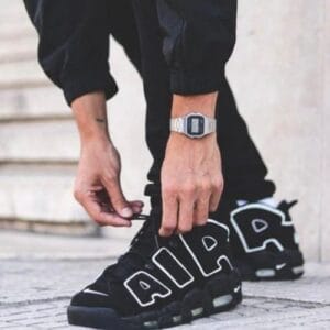 First Copy Air More Uptempo Black White