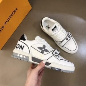 First Copy Louis Vuitton Monogram Flowers Trainer Sneaker