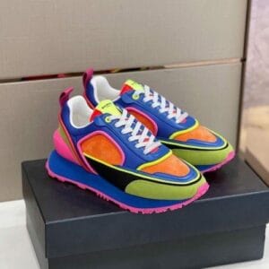 First Copy Balmain Multi Panelled Low Top Sneakers
