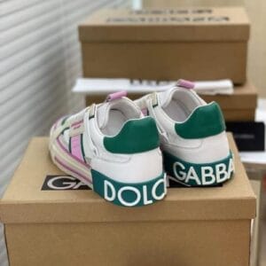 First Copy Dolce Gabbana Sneaker Trainer White Pink