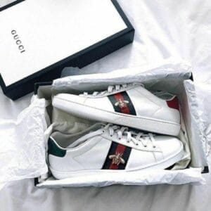 First copy Gucci Honey Bee Premium White Sneaker – Complete with Full Accessories