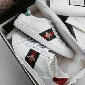 First copy Gucci Honey Bee Premium White Sneaker – Complete with Full Accessories