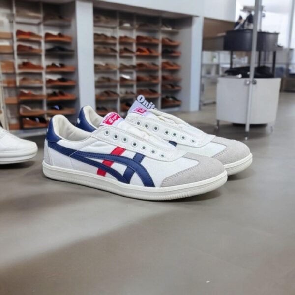 Onitsuka Tiger Tokuten White Blue Red Slip First Copy Shoes